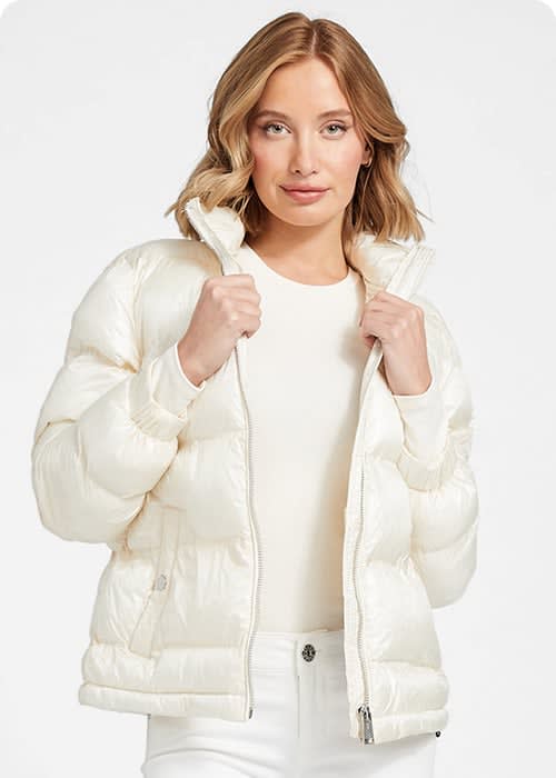Women s Jackets Outerwear GUESS Factory